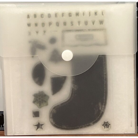 My Acrylix Winter Stocking Style C1376 Decorative Stamp Set - Picture 2 of 4